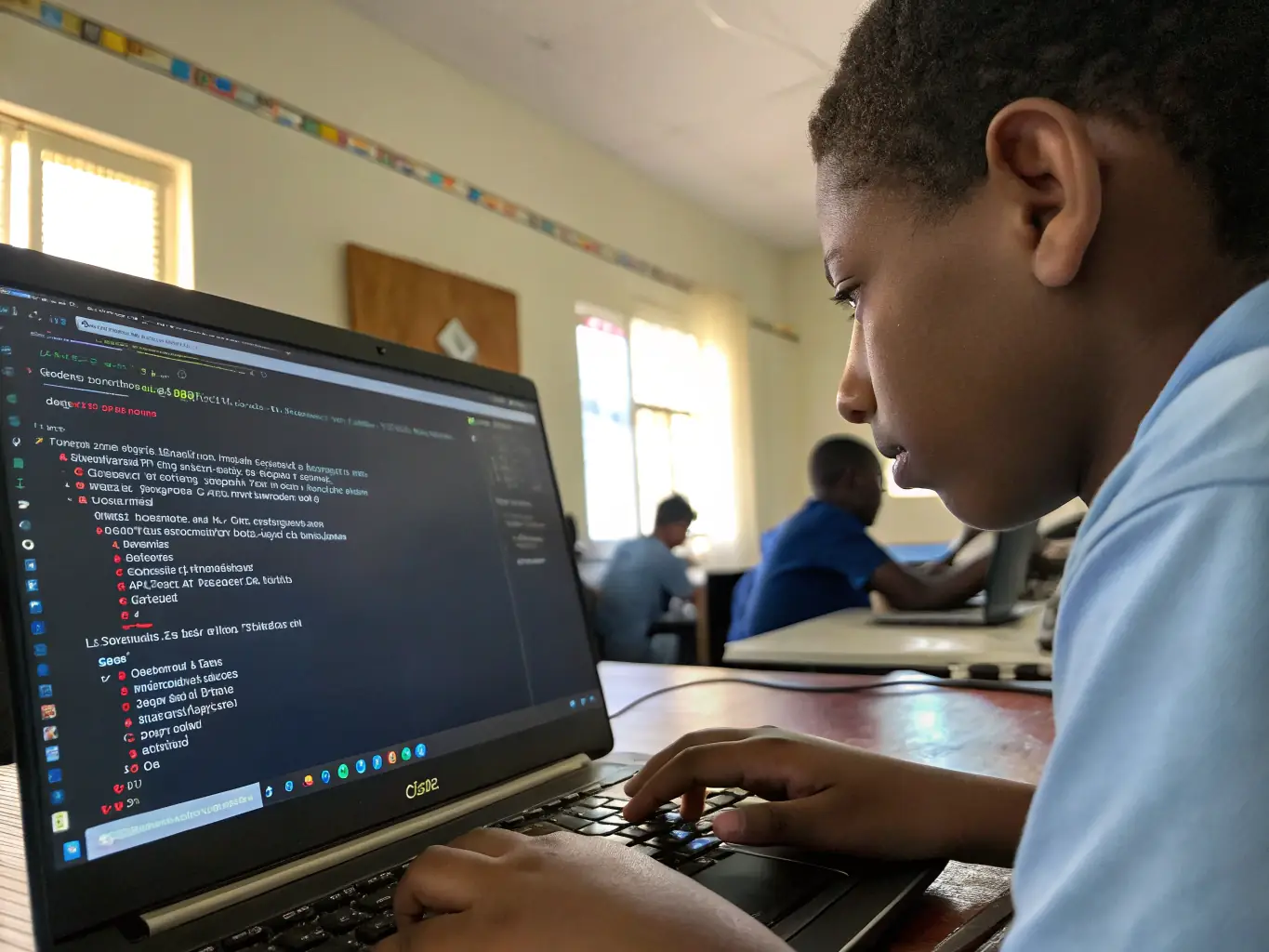 A student successfully deploying a web application, highlighting the practical skills and confidence gained through the web development course.