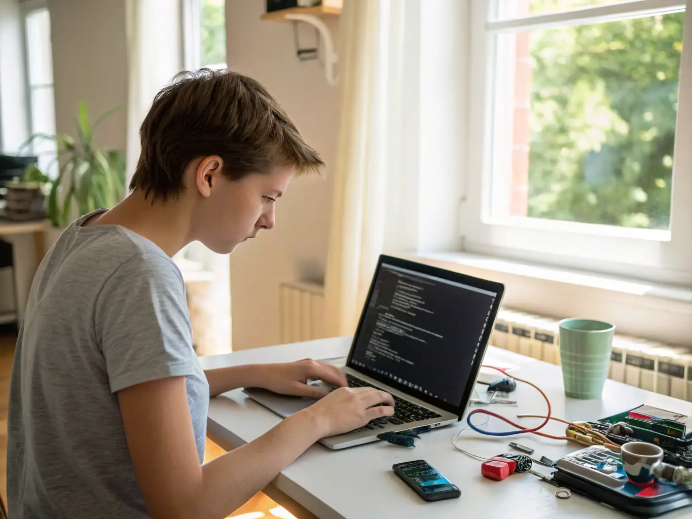 A student successfully deploying a web application, showcasing the practical skills gained from the full-stack development course at WebTrain UK.